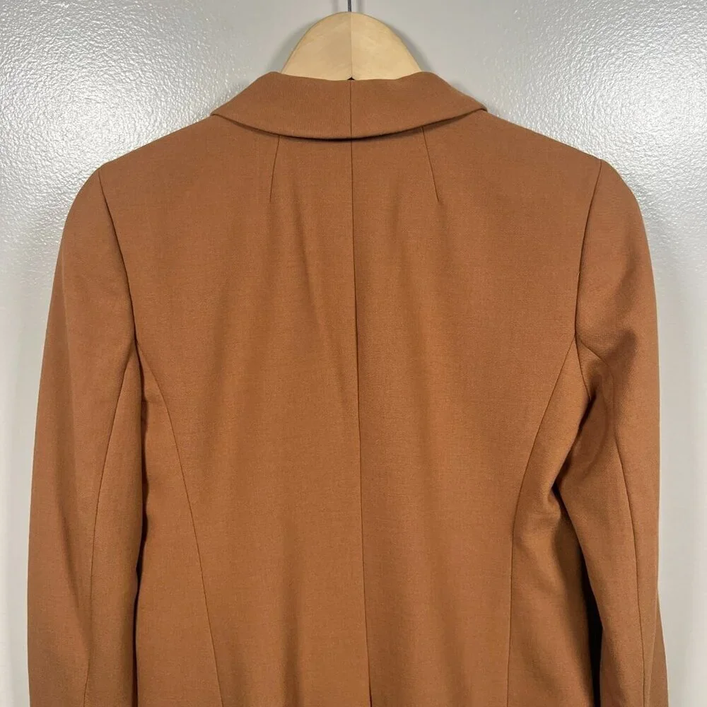 J.Crew Parke Bi Stretch Blazer Jacket Size 2 Camel Brown Career Work Business - Picture 6 of 11